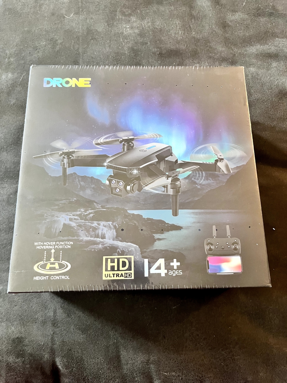 Drone Quadcopter with HD Camera - Black